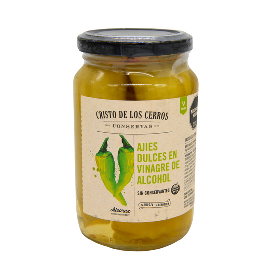Ajíes Dulces en Vinagre de Alcohol CRISTO DE LOS CERROS x 300gr