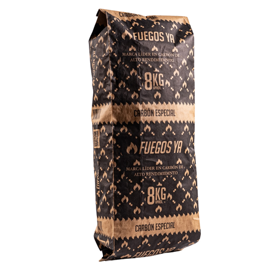 Carbón bolsa x 8 Kg FUEGOS YA