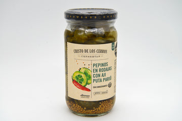 Pepinos en Rodaja Agridulces Picantes CRISTO DE LOS CERROS x 320gr