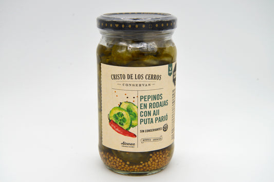Pepinos en Rodaja Agridulces Picantes CRISTO DE LOS CERROS x 320gr