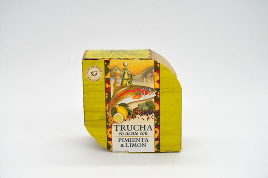 Trucha en Aceite con Pimienta y Limón GRANJAS PATAGÓNICAS x 80gr