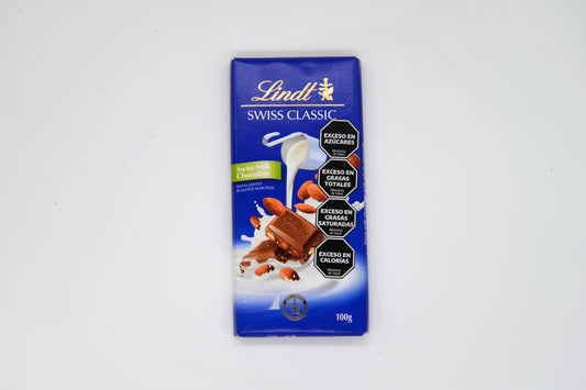 LINDT Swiss classic tableta con almendras x 100gr