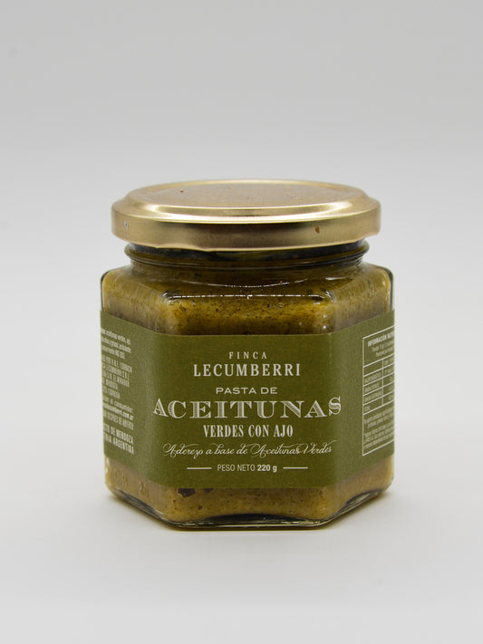 Pasta Aceitunas Verdes con Ajo LECUMBERRI x 200gr
