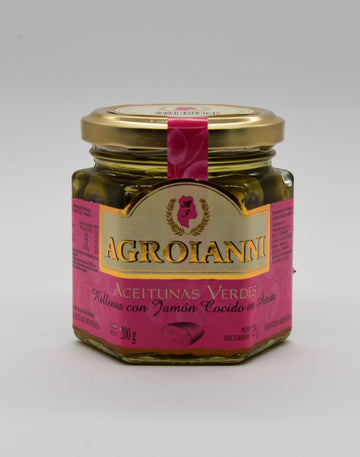 Aceitunas Rellenas Jamón Cocido AGROIANNI x 200gr