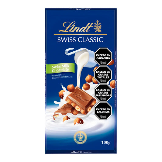 LINDT Swiss classic tableta con avellanas x 100gr